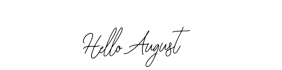 The best way (Bearetta-2O07w) to make a short signature is to pick only two or three words in your name. The name Hello August include a total of six letters. For converting this name. Hello August signature style 12 images and pictures png