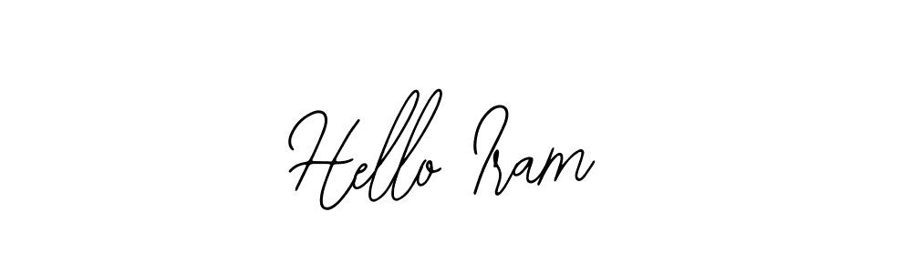 Hello Iram stylish signature style. Best Handwritten Sign (Bearetta-2O07w) for my name. Handwritten Signature Collection Ideas for my name Hello Iram. Hello Iram signature style 12 images and pictures png