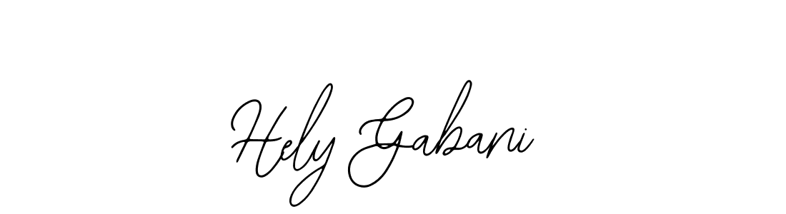 How to make Hely Gabani name signature. Use Bearetta-2O07w style for creating short signs online. This is the latest handwritten sign. Hely Gabani signature style 12 images and pictures png