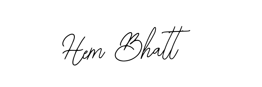 Make a short Hem Bhatt signature style. Manage your documents anywhere anytime using Bearetta-2O07w. Create and add eSignatures, submit forms, share and send files easily. Hem Bhatt signature style 12 images and pictures png