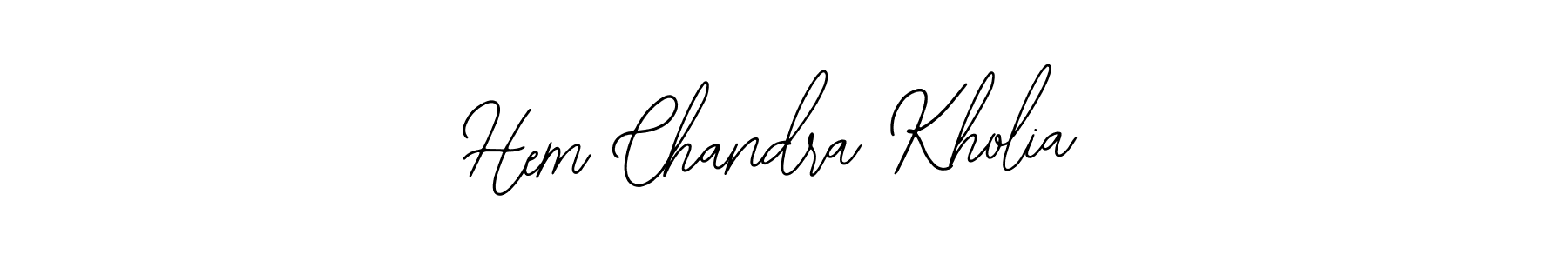 Use a signature maker to create a handwritten signature online. With this signature software, you can design (Bearetta-2O07w) your own signature for name Hem Chandra Kholia. Hem Chandra Kholia signature style 12 images and pictures png