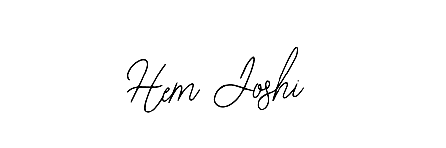 Also we have Hem Joshi name is the best signature style. Create professional handwritten signature collection using Bearetta-2O07w autograph style. Hem Joshi signature style 12 images and pictures png