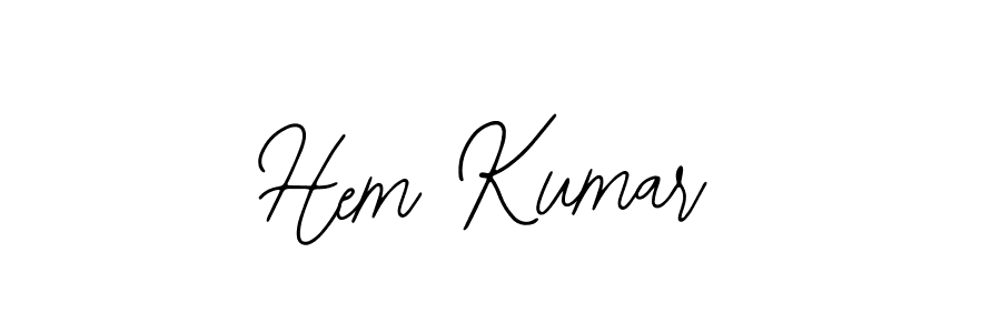 How to make Hem Kumar name signature. Use Bearetta-2O07w style for creating short signs online. This is the latest handwritten sign. Hem Kumar signature style 12 images and pictures png