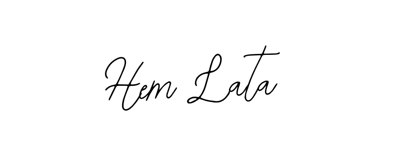 Similarly Bearetta-2O07w is the best handwritten signature design. Signature creator online .You can use it as an online autograph creator for name Hem Lata. Hem Lata signature style 12 images and pictures png