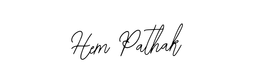 Also You can easily find your signature by using the search form. We will create Hem Pathak name handwritten signature images for you free of cost using Bearetta-2O07w sign style. Hem Pathak signature style 12 images and pictures png