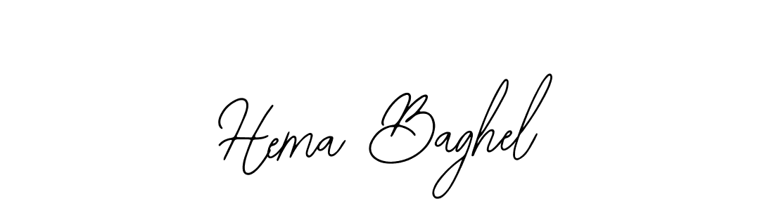 How to make Hema Baghel name signature. Use Bearetta-2O07w style for creating short signs online. This is the latest handwritten sign. Hema Baghel signature style 12 images and pictures png