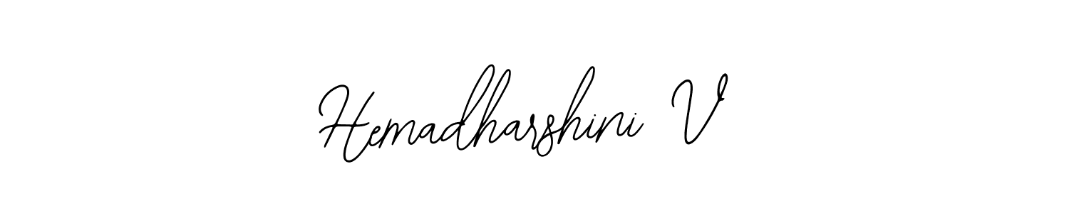 Use a signature maker to create a handwritten signature online. With this signature software, you can design (Bearetta-2O07w) your own signature for name Hemadharshini V. Hemadharshini V signature style 12 images and pictures png