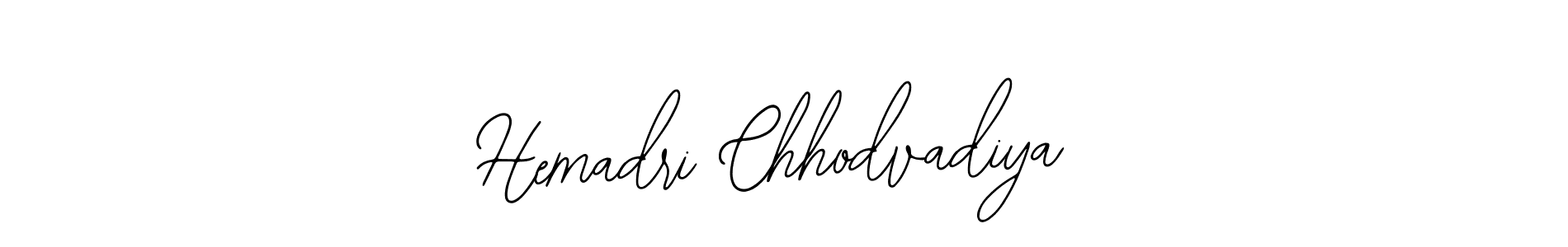 How to make Hemadri Chhodvadiya name signature. Use Bearetta-2O07w style for creating short signs online. This is the latest handwritten sign. Hemadri Chhodvadiya signature style 12 images and pictures png