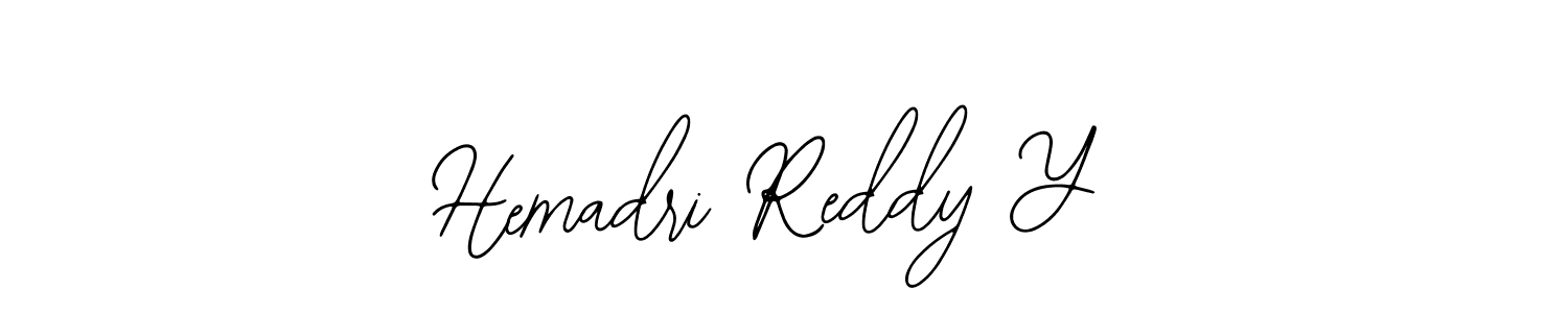 How to make Hemadri Reddy Y name signature. Use Bearetta-2O07w style for creating short signs online. This is the latest handwritten sign. Hemadri Reddy Y signature style 12 images and pictures png