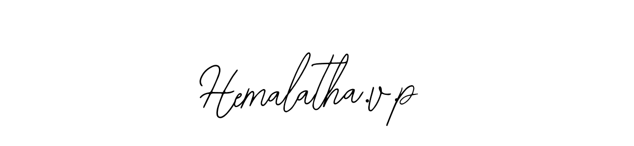 Create a beautiful signature design for name Hemalatha.v.p. With this signature (Bearetta-2O07w) fonts, you can make a handwritten signature for free. Hemalatha.v.p signature style 12 images and pictures png