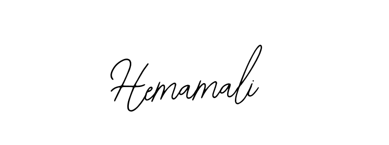 Use a signature maker to create a handwritten signature online. With this signature software, you can design (Bearetta-2O07w) your own signature for name Hemamali. Hemamali signature style 12 images and pictures png