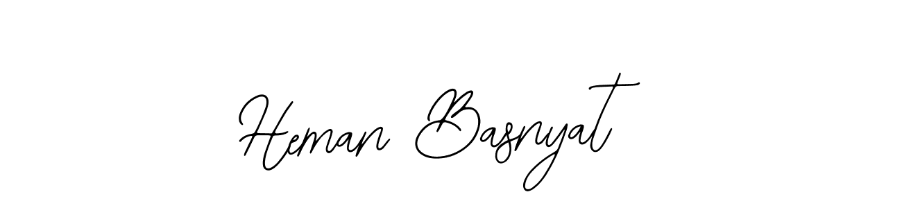 How to make Heman Basnyat signature? Bearetta-2O07w is a professional autograph style. Create handwritten signature for Heman Basnyat name. Heman Basnyat signature style 12 images and pictures png