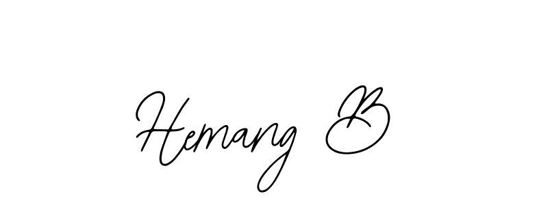 Design your own signature with our free online signature maker. With this signature software, you can create a handwritten (Bearetta-2O07w) signature for name Hemang B. Hemang B signature style 12 images and pictures png