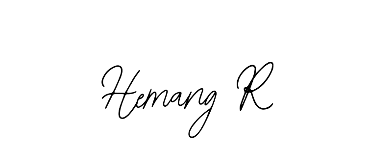 Use a signature maker to create a handwritten signature online. With this signature software, you can design (Bearetta-2O07w) your own signature for name Hemang R. Hemang R signature style 12 images and pictures png