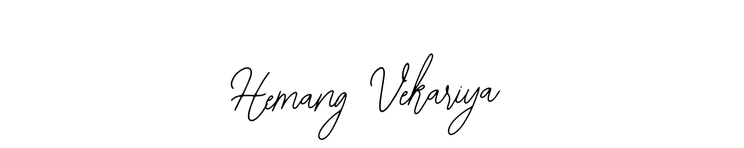 Design your own signature with our free online signature maker. With this signature software, you can create a handwritten (Bearetta-2O07w) signature for name Hemang Vekariya. Hemang Vekariya signature style 12 images and pictures png