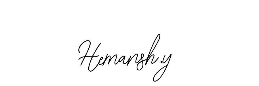 The best way (Bearetta-2O07w) to make a short signature is to pick only two or three words in your name. The name Hemansh.y include a total of six letters. For converting this name. Hemansh.y signature style 12 images and pictures png