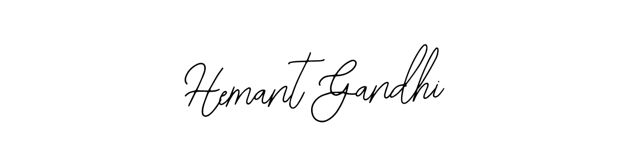 How to make Hemant Gandhi signature? Bearetta-2O07w is a professional autograph style. Create handwritten signature for Hemant Gandhi name. Hemant Gandhi signature style 12 images and pictures png
