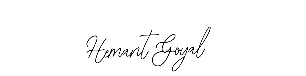 How to make Hemant Goyal name signature. Use Bearetta-2O07w style for creating short signs online. This is the latest handwritten sign. Hemant Goyal signature style 12 images and pictures png