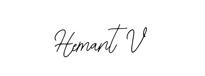 Design your own signature with our free online signature maker. With this signature software, you can create a handwritten (Bearetta-2O07w) signature for name Hemant V. Hemant V signature style 12 images and pictures png