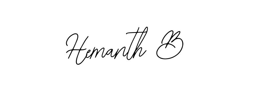 You should practise on your own different ways (Bearetta-2O07w) to write your name (Hemanth B) in signature. don't let someone else do it for you. Hemanth B signature style 12 images and pictures png
