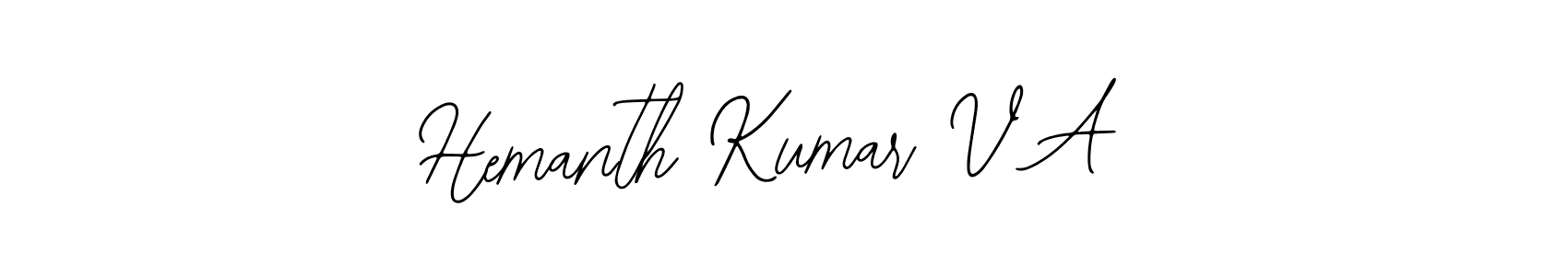 Similarly Bearetta-2O07w is the best handwritten signature design. Signature creator online .You can use it as an online autograph creator for name Hemanth Kumar V A. Hemanth Kumar V A signature style 12 images and pictures png