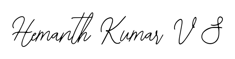Get inspired by this graceful Bearetta-2O07w signature style for name Hemanth Kumar V S. Smooth loops and balanced proportions for everyday use. Hemanth Kumar V S signature style 12 images and pictures png