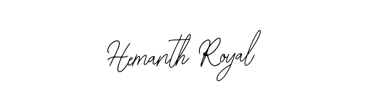 The best way (Bearetta-2O07w) to make a short signature is to pick only two or three words in your name. The name Hemanth Royal include a total of six letters. For converting this name. Hemanth Royal signature style 12 images and pictures png
