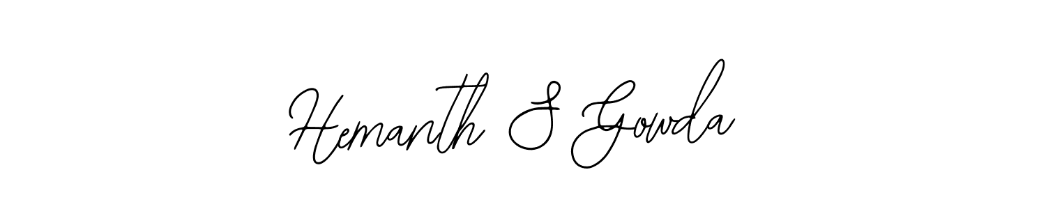 Create a beautiful signature design for name Hemanth S Gowda. With this signature (Bearetta-2O07w) fonts, you can make a handwritten signature for free. Hemanth S Gowda signature style 12 images and pictures png