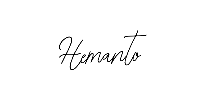 Design your own signature with our free online signature maker. With this signature software, you can create a handwritten (Bearetta-2O07w) signature for name Hemanto. Hemanto signature style 12 images and pictures png