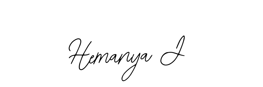 Make a beautiful signature design for name Hemanya J. Use this online signature maker to create a handwritten signature for free. Hemanya J signature style 12 images and pictures png
