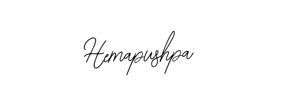 Bearetta-2O07w is a professional signature style that is perfect for those who want to add a touch of class to their signature. It is also a great choice for those who want to make their signature more unique. Get Hemapushpa name to fancy signature for free. Hemapushpa signature style 12 images and pictures png