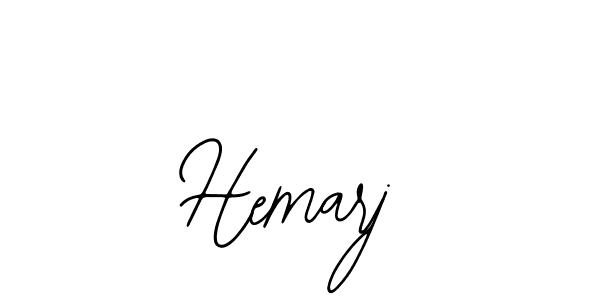 How to make Hemarj name signature. Use Bearetta-2O07w style for creating short signs online. This is the latest handwritten sign. Hemarj signature style 12 images and pictures png