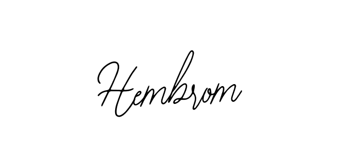 Hembrom stylish signature style. Best Handwritten Sign (Bearetta-2O07w) for my name. Handwritten Signature Collection Ideas for my name Hembrom. Hembrom signature style 12 images and pictures png
