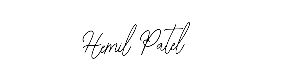 Also You can easily find your signature by using the search form. We will create Hemil Patel name handwritten signature images for you free of cost using Bearetta-2O07w sign style. Hemil Patel signature style 12 images and pictures png