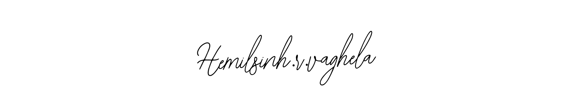 Use a signature maker to create a handwritten signature online. With this signature software, you can design (Bearetta-2O07w) your own signature for name Hemilsinh.r.vaghela. Hemilsinh.r.vaghela signature style 12 images and pictures png