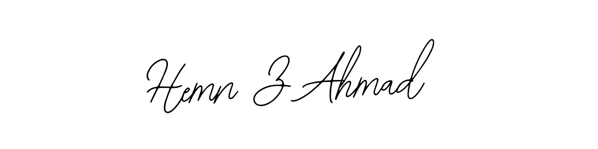 Similarly Bearetta-2O07w is the best handwritten signature design. Signature creator online .You can use it as an online autograph creator for name Hemn Z Ahmad. Hemn Z Ahmad signature style 12 images and pictures png