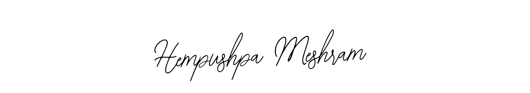 Similarly Bearetta-2O07w is the best handwritten signature design. Signature creator online .You can use it as an online autograph creator for name Hempushpa Meshram. Hempushpa Meshram signature style 12 images and pictures png