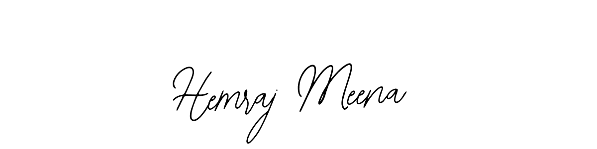 How to make Hemraj Meena name signature. Use Bearetta-2O07w style for creating short signs online. This is the latest handwritten sign. Hemraj Meena signature style 12 images and pictures png