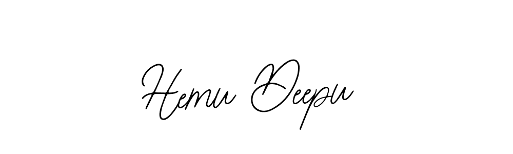 How to make Hemu Deepu name signature. Use Bearetta-2O07w style for creating short signs online. This is the latest handwritten sign. Hemu Deepu signature style 12 images and pictures png