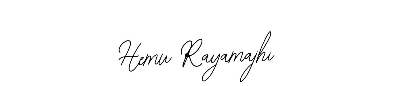 How to make Hemu Rayamajhi name signature. Use Bearetta-2O07w style for creating short signs online. This is the latest handwritten sign. Hemu Rayamajhi signature style 12 images and pictures png