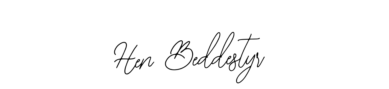 Design your own signature with our free online signature maker. With this signature software, you can create a handwritten (Bearetta-2O07w) signature for name Hen Beddestyr. Hen Beddestyr signature style 12 images and pictures png