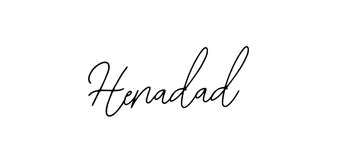 Design your own signature with our free online signature maker. With this signature software, you can create a handwritten (Bearetta-2O07w) signature for name Henadad. Henadad signature style 12 images and pictures png