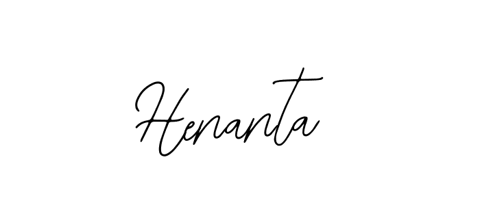 Design your own signature with our free online signature maker. With this signature software, you can create a handwritten (Bearetta-2O07w) signature for name Henanta. Henanta signature style 12 images and pictures png
