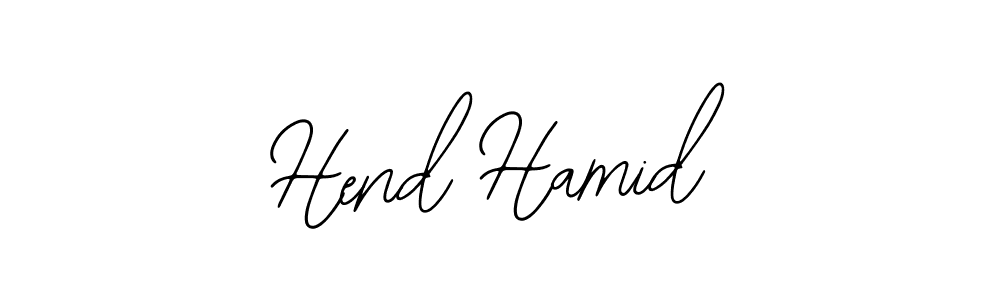 How to make Hend Hamid signature? Bearetta-2O07w is a professional autograph style. Create handwritten signature for Hend Hamid name. Hend Hamid signature style 12 images and pictures png