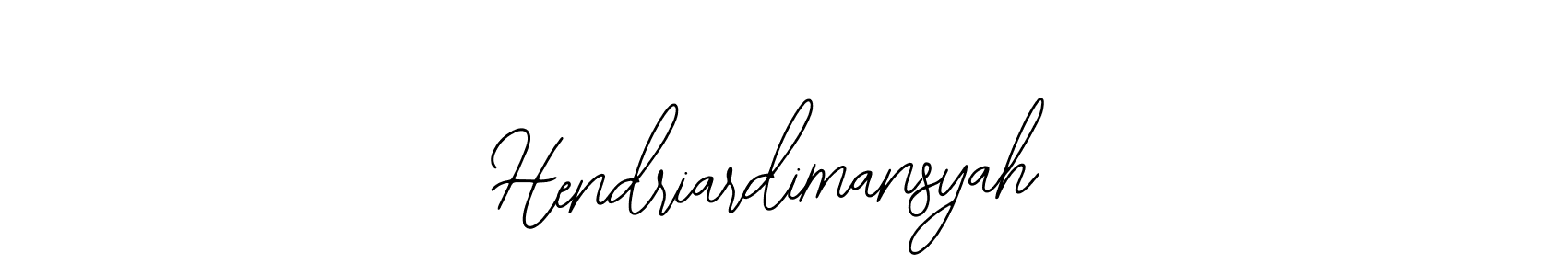 Use a signature maker to create a handwritten signature online. With this signature software, you can design (Bearetta-2O07w) your own signature for name Hendriardimansyah. Hendriardimansyah signature style 12 images and pictures png