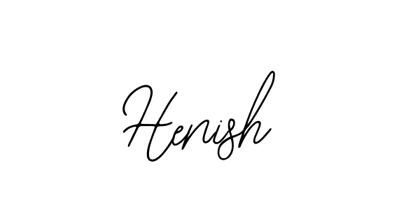 Use a signature maker to create a handwritten signature online. With this signature software, you can design (Bearetta-2O07w) your own signature for name Henish. Henish signature style 12 images and pictures png