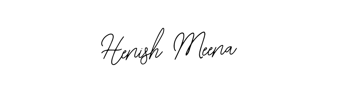 Henish Meena stylish signature style. Best Handwritten Sign (Bearetta-2O07w) for my name. Handwritten Signature Collection Ideas for my name Henish Meena. Henish Meena signature style 12 images and pictures png