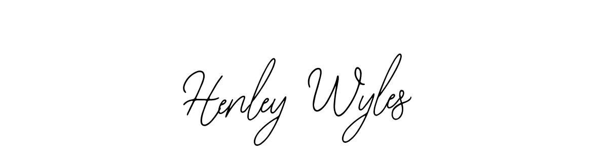 The best way (Bearetta-2O07w) to make a short signature is to pick only two or three words in your name. The name Henley Wyles include a total of six letters. For converting this name. Henley Wyles signature style 12 images and pictures png