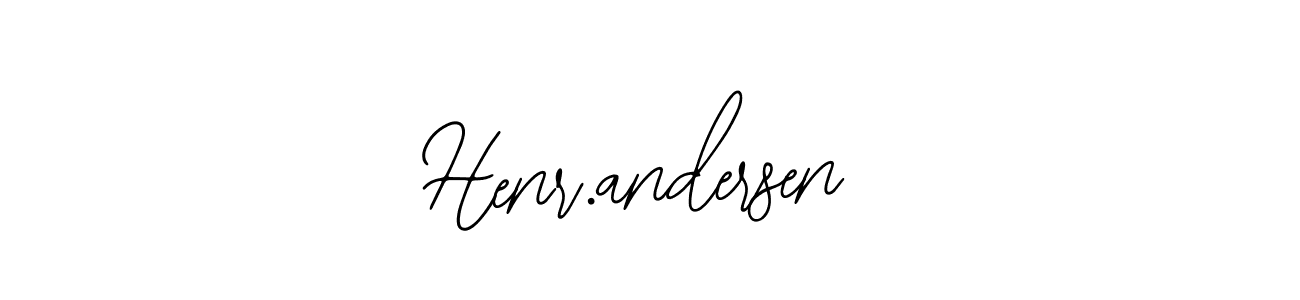 How to make Henr.andersen name signature. Use Bearetta-2O07w style for creating short signs online. This is the latest handwritten sign. Henr.andersen signature style 12 images and pictures png