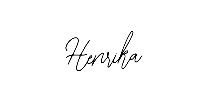 How to make Henrika name signature. Use Bearetta-2O07w style for creating short signs online. This is the latest handwritten sign. Henrika signature style 12 images and pictures png